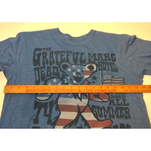 Grateful Dead Liquid Blue Mars Hotel T Shirt Medium Stars Stripes Bear Band - Picture 3 of 10